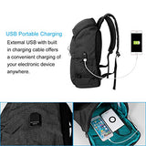 Tocode Water Resistant Laptop Backpack With Usb Charging Port Fits Up To 15.6-Inch Laptop Travel