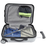 Travelers Choice Rome 21" Carry On, Silver