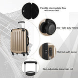 HAUPTSTADTKOFFER Luggage Sets Alex UP Hard Shell Luggage with Spinner Wheels 3 Piece Suitcase TSA Champagne