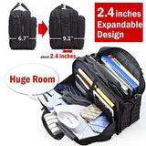 SANWA 15.6 inch Laptop Briefcase- Large Capacity Messenger Bag, Security Dial Lock, Expandable,