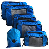 Flexi Fuji 5 set Packing Cubes - Travel Luggage Packing Organizers Honeycomb Mesh with Laundry Bag
