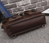 Berchirly Large Capacity Casual Men PU Leather Backpack Messenger Shoulder bags Daypack Handbag