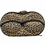 HomeyHouse Portable Protect Bra Underwear Lingerie Case Storage Box Travel Organizer Bag (Leopard)