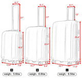 Durable 3 Piece Luggage Sets,BestComfort 8 Spinner Wheels Carry on Suitcase with Combination Lock