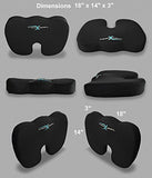 Coccyx Orthopedic Memory Foam Seat Cushion - Helps With Sciatica Back Pain - Perfect For Your