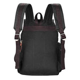 Globe House Products GHP 17.3"x14"x5" Canvas Vintage Wear-Resistant Multi-Purpose Backpack with Top