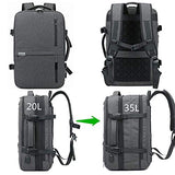 ZUQIANG Business Backpack Flight Approved Carry on Backpacks Multipurpose Trip Bag (Gary, 21')