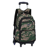 Fanci Flora Camo Waterproof Elementary Rolling Trolley School Bag Backpack Boys Camouflage