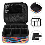 NiceEbag Travel Makeup Bag Cosmetic Bag for Women Girls Professional Train Case Nylon Cosmetic Storage Organizer with Removable Dividers for Cosmetics Make Up Tools, Large & Cute & DIY, Rose