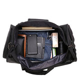 Bison Denim Multipurpose Duffel Bag Weekender Bag Carry On Travel Bag With Strap (Vintage Grey)