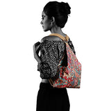 Black Butterfly Women'S National Wind New Canvas Bag Shoulder Bag Backpack (Small) , A