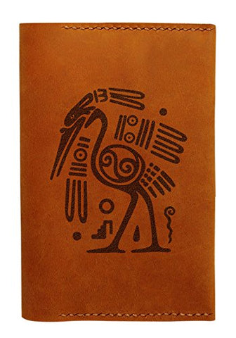 Ancient Mayan Symbol Handmade Genuine Leather Passport Holder Case Hlt_01