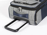 Sammy'S Soft Goods Co. Duluth Expandable 20" Suitcase, Navy/Grey