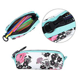 BLUBOON Teens Backpack Set Canvas Girls School Bags, Bookbags 3 in 1 (Water Blue-14)