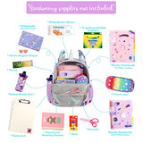 mibasies Kids Sequin Unicorn Backpack for Girls Sequin School Bag（Purple Sequin）