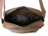 Amerileather Front Flap Messenger Bag (Distressed Brown)