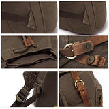 Canvas Backpack, P.KU.VDSL-AUGUR Series Vintage Canvas Backpack, Hiking Daypacks, Computers
