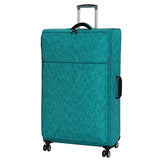 it luggage Stitched Squares 8 Wheel Lightweight Expandable 5-Piece Set, Aqua Blue