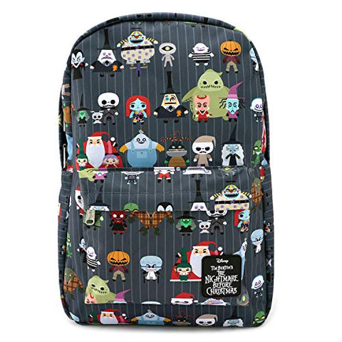 Loungefly x Nightmare Before Christmas Chibi Character Nylon Backpack (One Size, Multi)