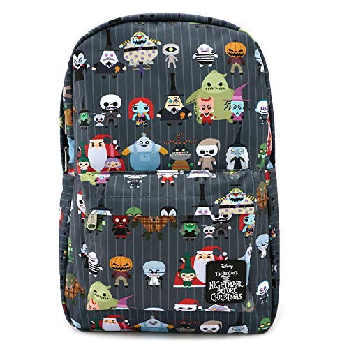 Loungefly x Nightmare Before Christmas Chibi Character Nylon Backpack (One Size, Multi)