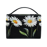Makeup Bag Watercolor Daisies Travel Cosmetic Bags Organizer Train Case Toiletry Make Up Pouch