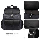 BOSTANTEN Laptop Canvas Backpack School Travel Camping Bag Gym Backpacks for Men (7-Blue Black)