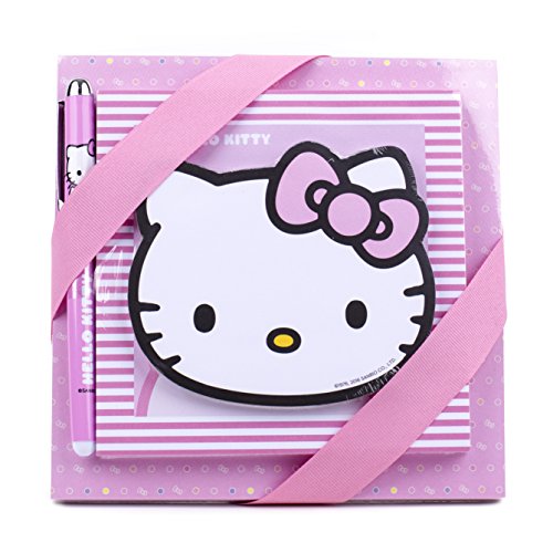 Hallmark Hello Kitty Notepad Set (3 Notepads, 1 Pen)