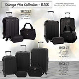 Travelers Club Sky+ Luggage Set, Black, 5 Piece