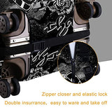 Travel Luggage Cover，Reaper Of Death Skull Flower And Reaper Of De，Washable Elastic Durable , With Concealed Zipper Suitcase Protector Fits For 18-21 Inch -S.