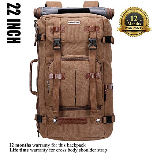 Shop WITZMAN Canvas Backpack Vintage Travel B – Luggage Factory