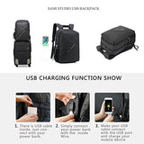 Sami Studio Laptop Backpack Business Computer Bag With Usb Charging Port Fits 15 15.6 Inch Laptop /