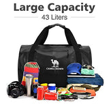 Camel Crown Waterproof Duffle Bag, 43L Lightweight Duffel Bag Traveling Backpack Luggage Bag Dry