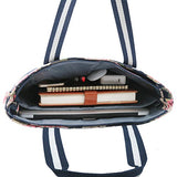 Mosiso Laptop Tote Bag (Up To 17.3 Inch), Canvas Classic Rose Multifunctional Work Travel