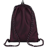 Fuel Dual Zip Sporty Cinch Sling with Durable Chord Straps, Black Mesh/Pink Underlay