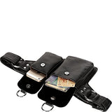 Vicenzo Leather Alvere Leather Waist Pack (Black)