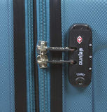 Dejuno Kingsley Abs 3-Piece Hardside Spinner Luggage Set-Turquoise