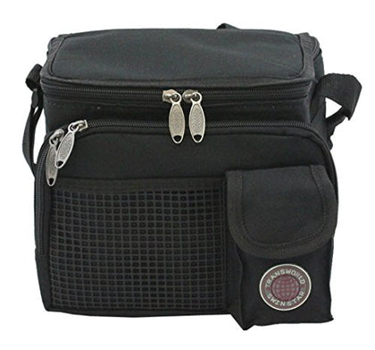 Transworld Durable Deluxe Insulated Lunch Cooler Bag (Many Colors and Size Available) (9" x 7" x 8", Black)