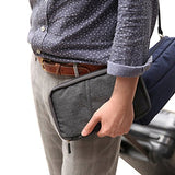 ABage Slim Credit Card Holder Zipper Document Organizer Travel Passport Case Wallets, Purple