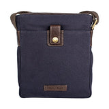 Hidesign Bedouin Canvas And Leather Cross Body, Blue