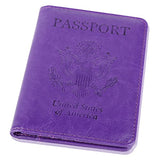 Gdtk Leather Passport Holder Cover Rfid Blocking Travel Wallet (Purple)