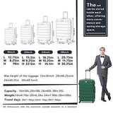 COOLIFE Luggage 3 Piece Set Suitcase Spinner Hardshell Lightweight TSA Lock (Family Set-blue1)