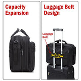SANWA 15.6 inch Laptop Briefcase- Large Capacity Messenger Bag, Security Dial Lock, Expandable,