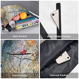 Drawstring Sports Backpack,Double Exposure Of Trees At Woods And Cut Tre,Travel Strap Pack Rucksack Shoulder Bags Gym Sackpack Casual Running Daypack For Men Women Teens 13.7"X17"