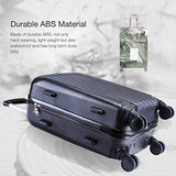 Murtisol 3 Pieces ABS Luggage Sets Hardside Spinner Lightweight Durable Spinner Suitcase 20" 24"