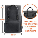 Tote Backpack Convertible with USB Charging Waterproof for School College Office Anti-Theft