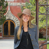 Wallaroo Women's Naples Sun Hat - Colorful Paper Braid Fedora - UPF50+, Camel