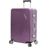 Andiamo Elegante Aluminum Frame 28" Large Zipperless Luggage With Spinner Wheels (28in, Quartz)