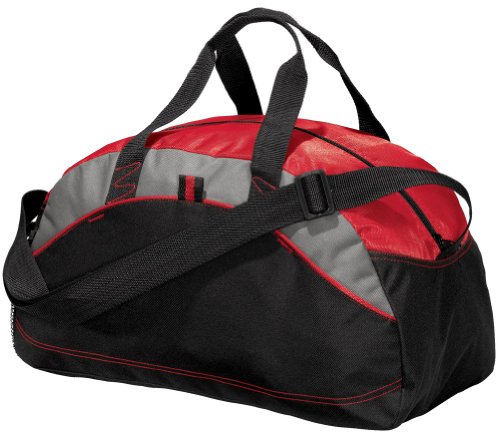 Port & Company - Improved Small Contrast Duffel, Red