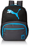 PUMA Kids' Little Boys' Logo, Backpack Black/Blue, Youth Size