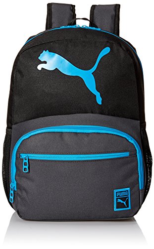 PUMA Kids' Little Boys' Logo, Backpack Black/Blue, Youth Size